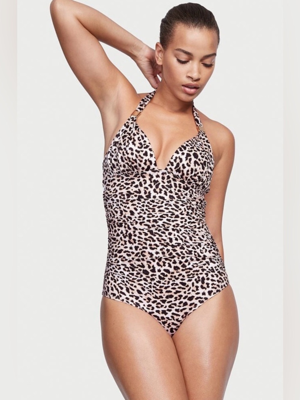 NEW Victoria’s Secret Leopard Print Halter One-Piece Swimsuit - SzL